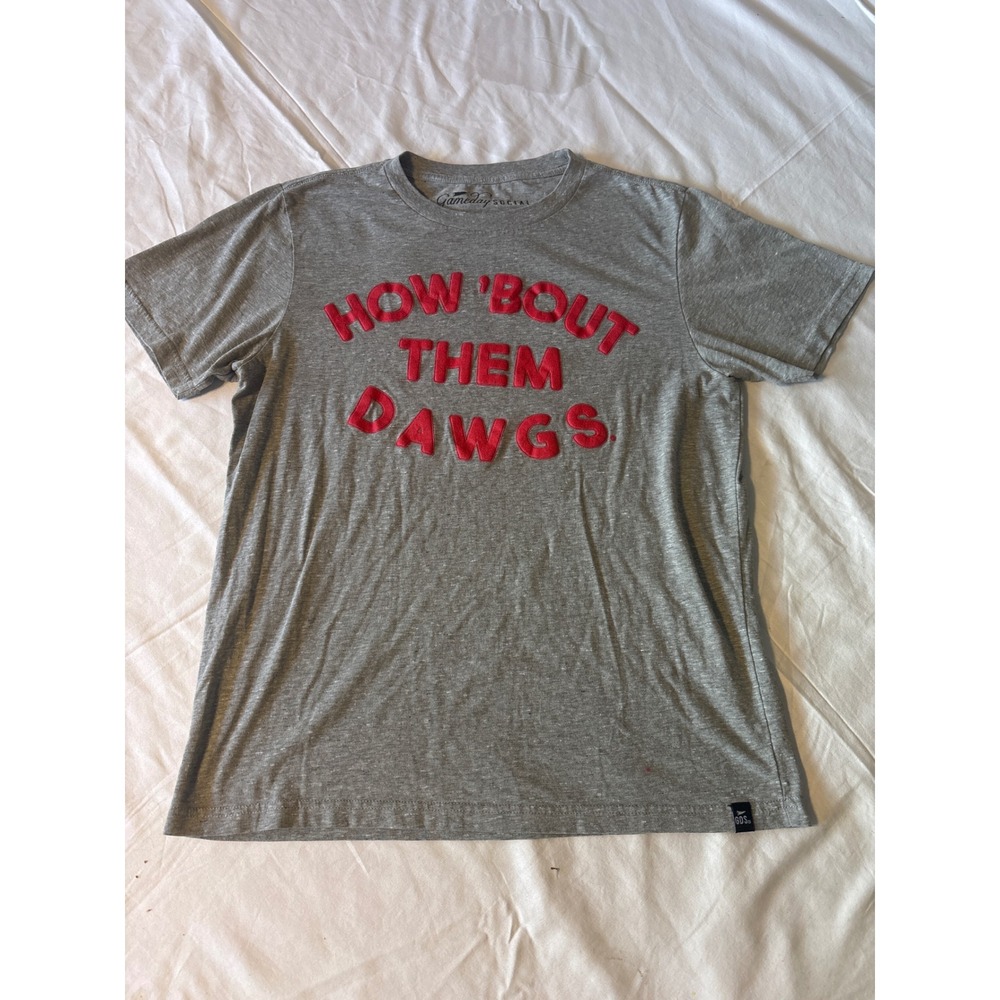 Gameday Social T-Shirt Georgia Dawgs Medium Gray Graphic Tee